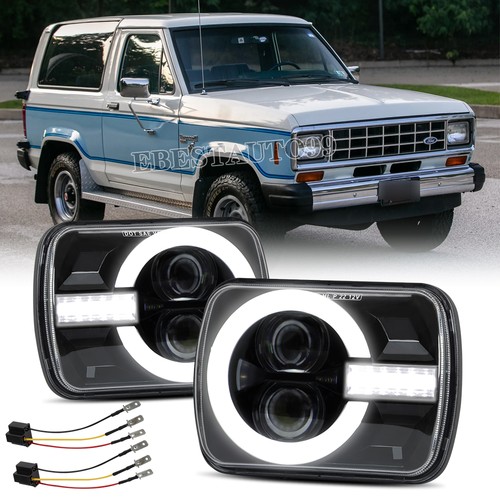 Pair 5x7 7x6 led headlights - 5x7'',
