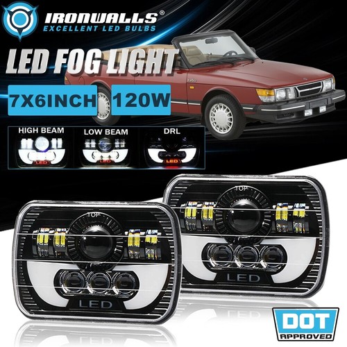 Pair 7x6 led - led, hi-lo