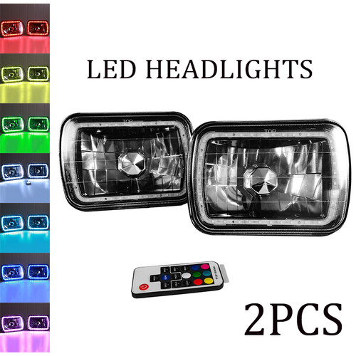 2pcs square color change - color, white